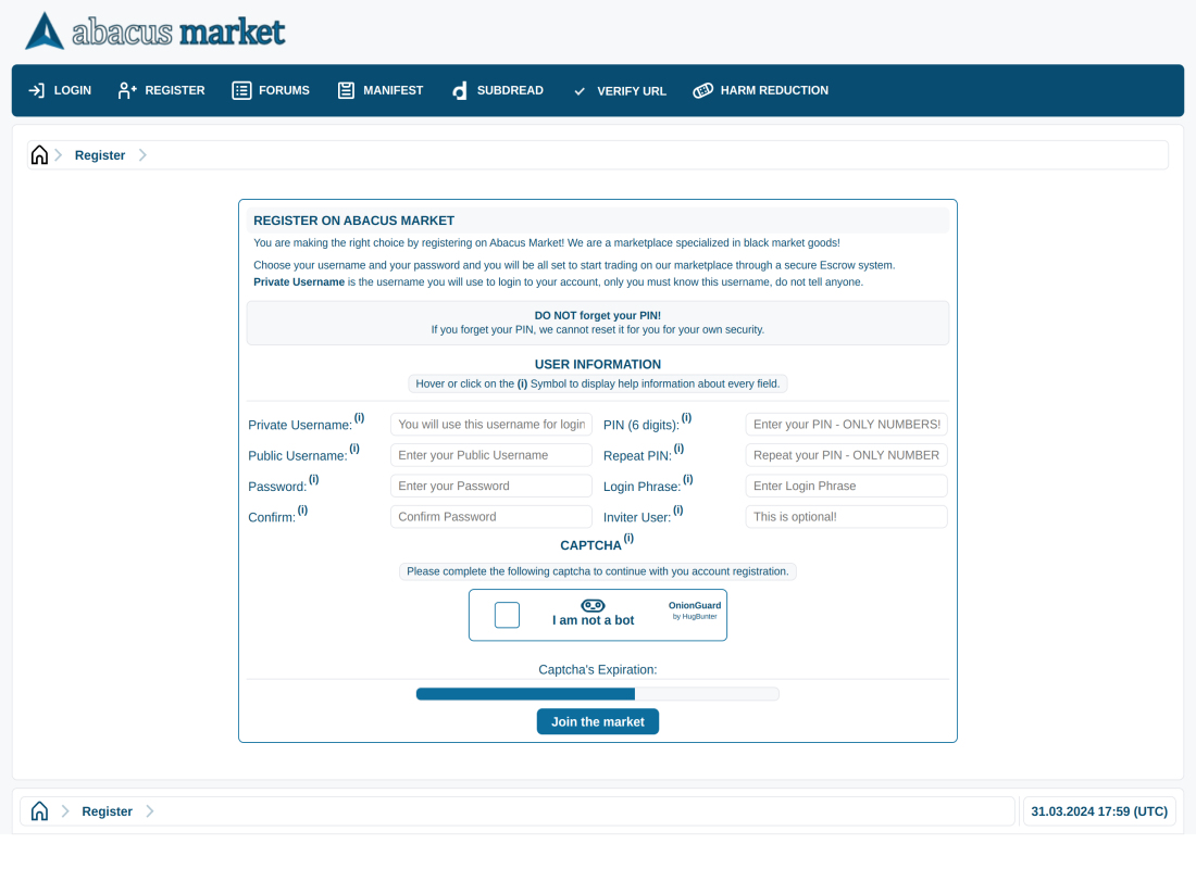Abacus Market Create
